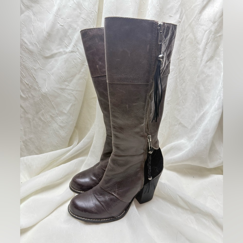 Kelsi Dagger Dark Brown Heeled Boots szie 6